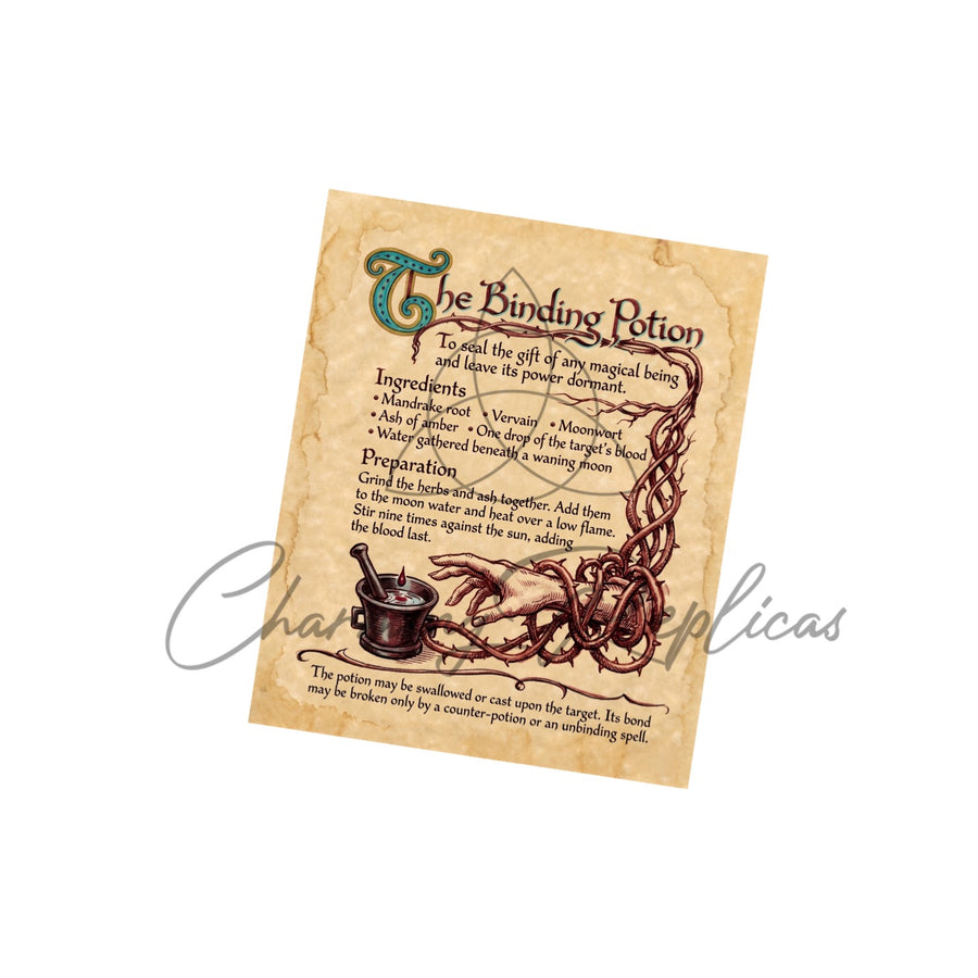 The Binding Potion Unseen Page digital Book of Shadows artwork preview
