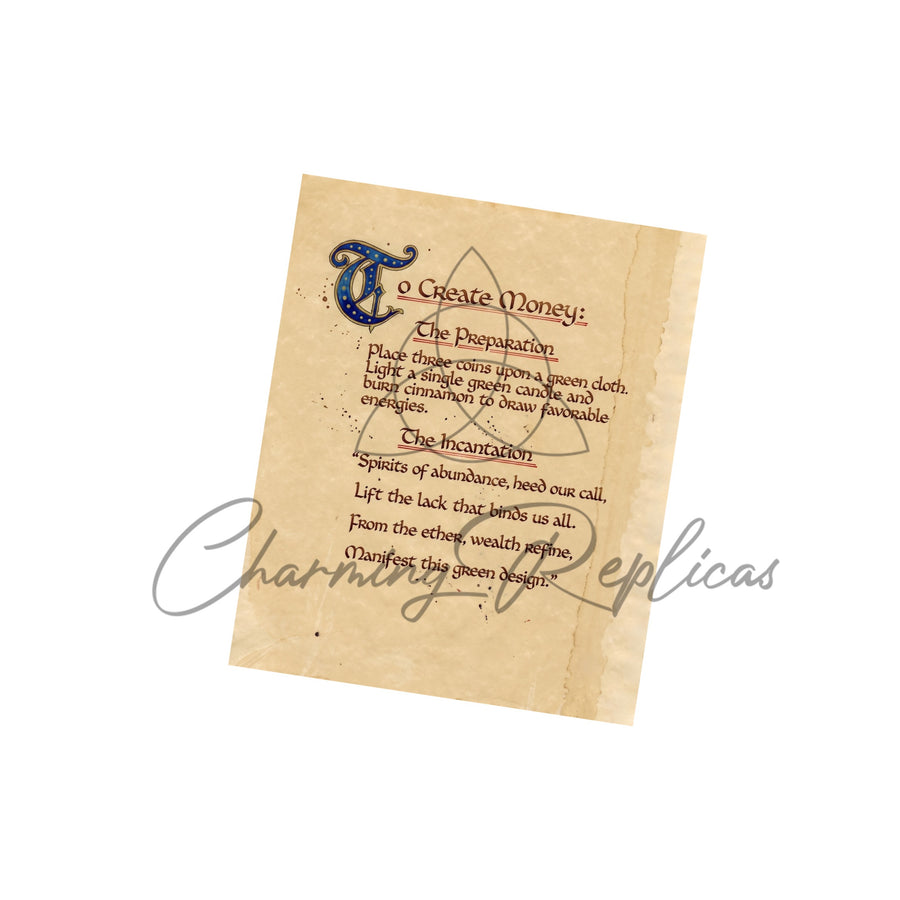 To Create Money Unseen Page digital Book of Shadows artwork preview